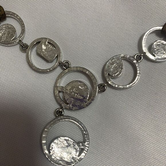 Lia Sophia Round Crystal Y-Drop Pendant Necklace 16" - Picture 6 of 9